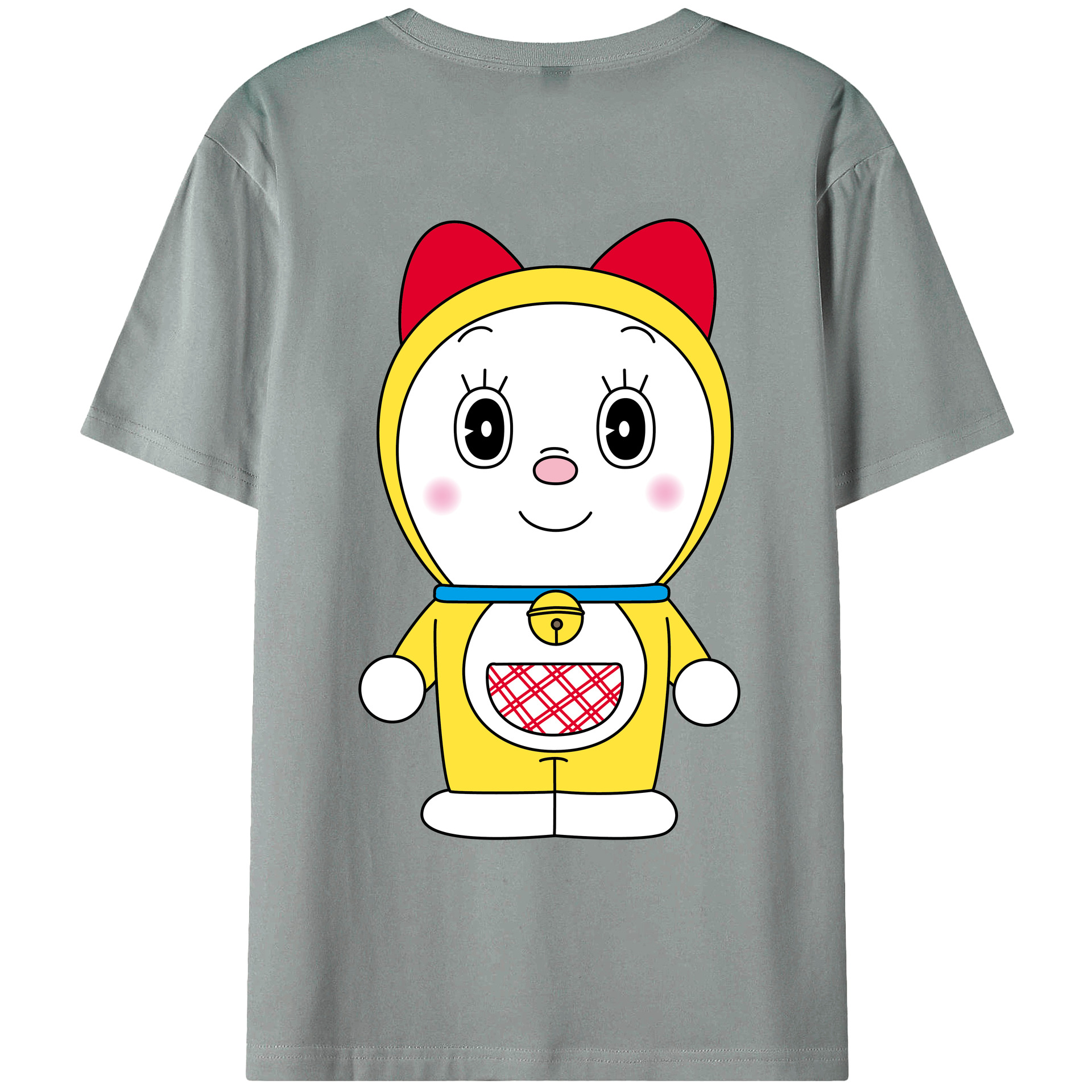 （画像用） ドラえもん ドラミ Doraemon Dorami 綿100％ メンズ半袖Tシャツ（バックプリント） 通気性